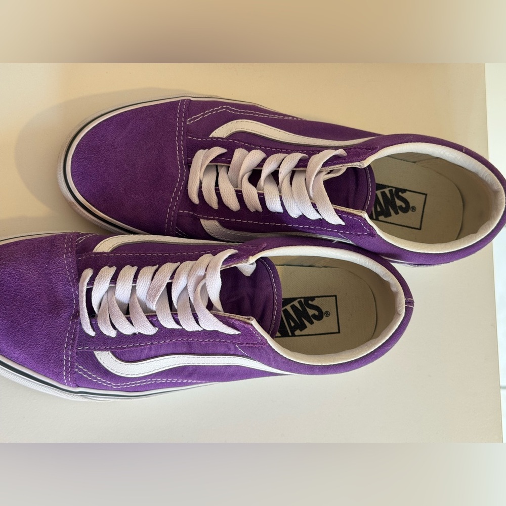 Vans Old Skool Purple Suede Canvas Sneakers Women’s | Size 10 - Picture 5 of 7